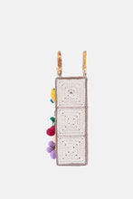 Load image into Gallery viewer, Jelavu - Calista Beige Chochet Bamboo Handle Crossbody with Fruit Charms