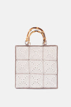 Load image into Gallery viewer, Jelavu - Calista Beige Chochet Bamboo Handle Crossbody with Fruit Charms