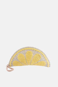 Jelavu - Capri Fruit Embroidery Clutch -  Lemon - Jelavu.com