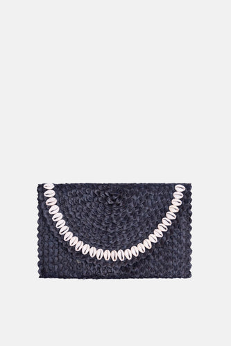 Jelavu - Coco Natural Shell Small Clutch - Black