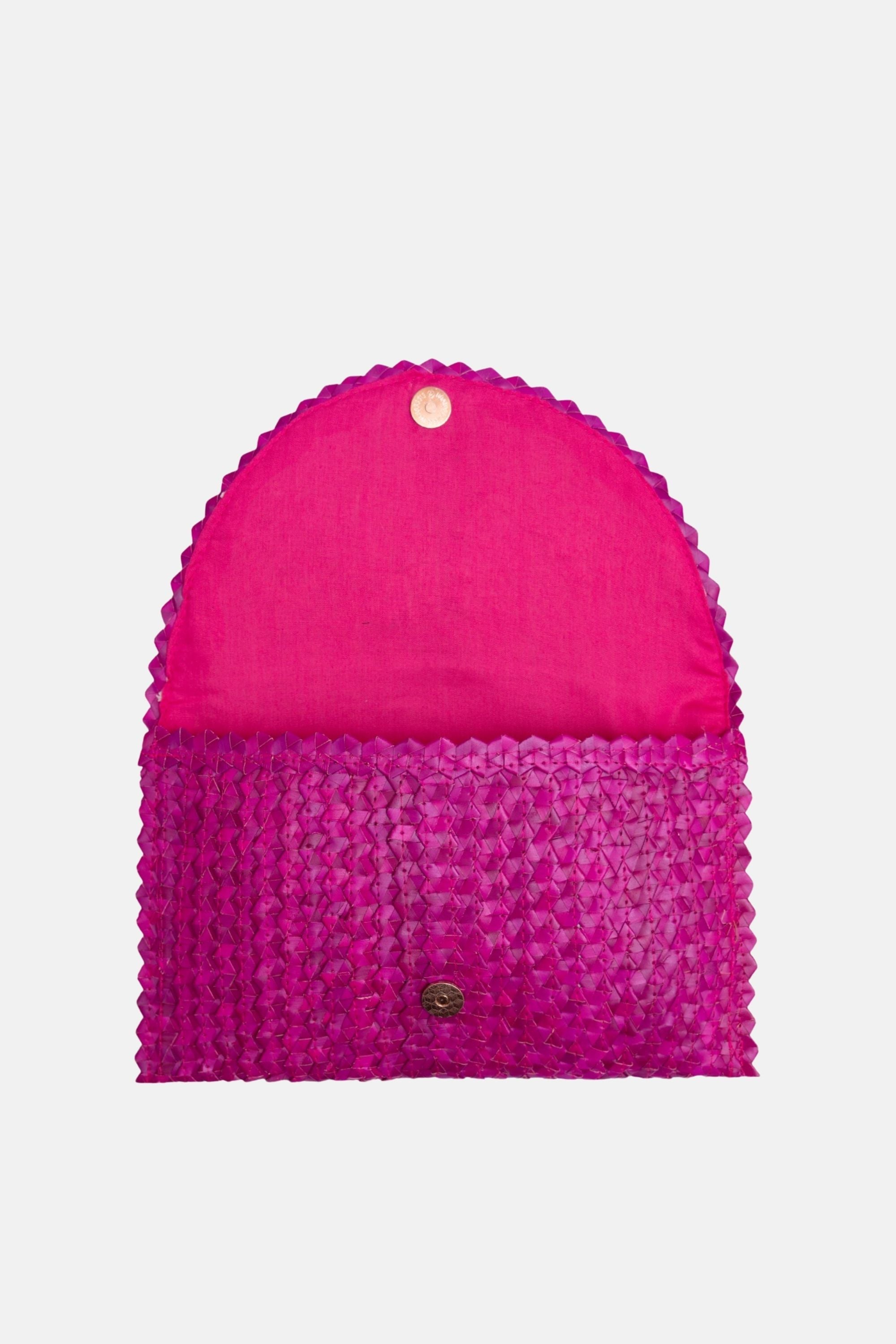 Coco Natural Shell Small Clutch - Fuschia - Jelavu.com