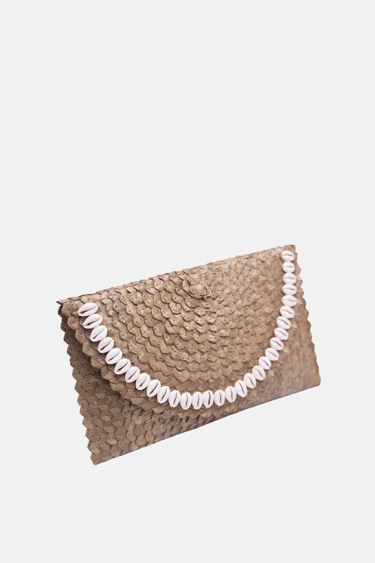 Coco Natural Shell Small Clutch - Beige