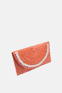 Jelavu - Coco Natural Shell Small Clutch - Orange - Jelavu.com