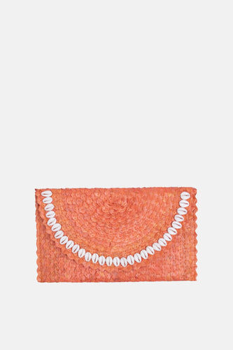 Jelavu - Coco Natural Shell Small Clutch - Orange