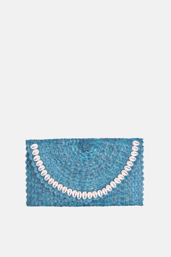 Jelavu - Coco Natural Shell Small Clutch - Turquoise