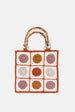 Jelavu - Dottie Crochet Bamboo Handle Crossbody Bag - Sunset Multi