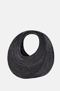 Jelavu - Felicity Rattan Medium Satchel - Black - Jelavu.com