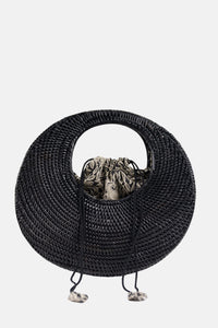 Jelavu - Felicity Rattan Medium Satchel - Black - Jelavu.com