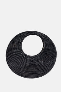 Jelavu - Felicity Rattan Medium Satchel - Black - Jelavu.com