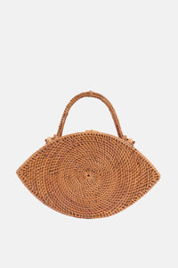 Jelavu - Iris Natural Top Handle Rattan Bag - Jelavu.com