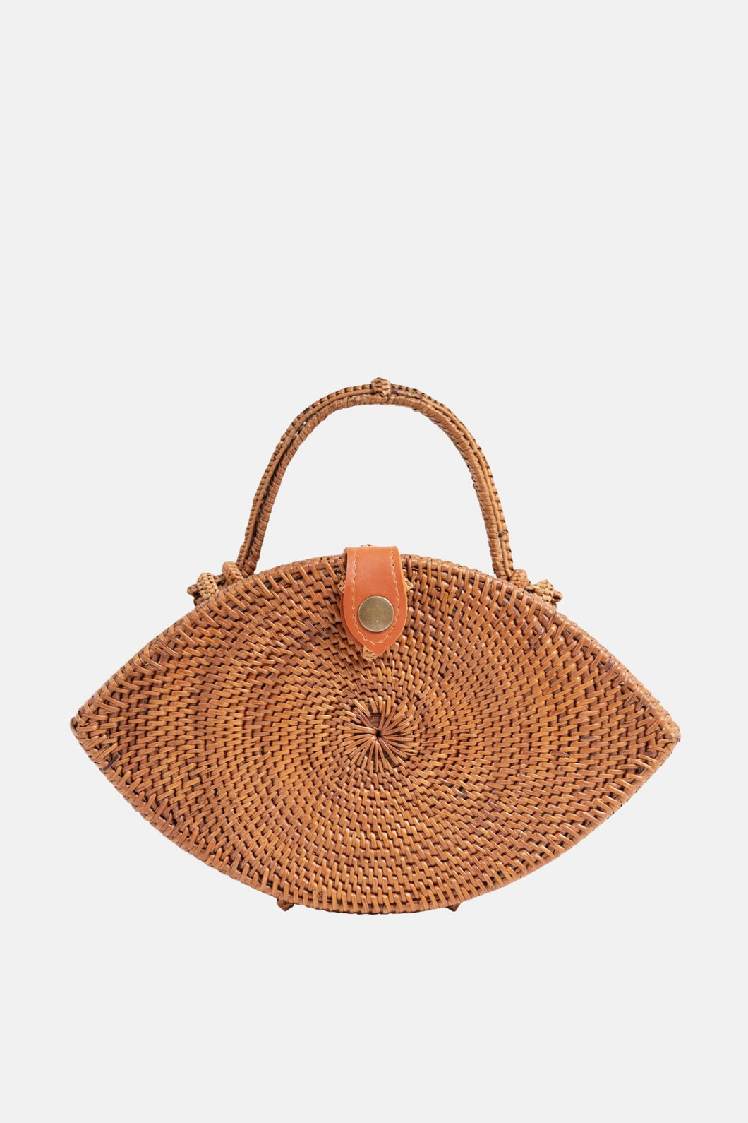 Jelavu - Iris Natural Top Handle Rattan Bag - Jelavu.com