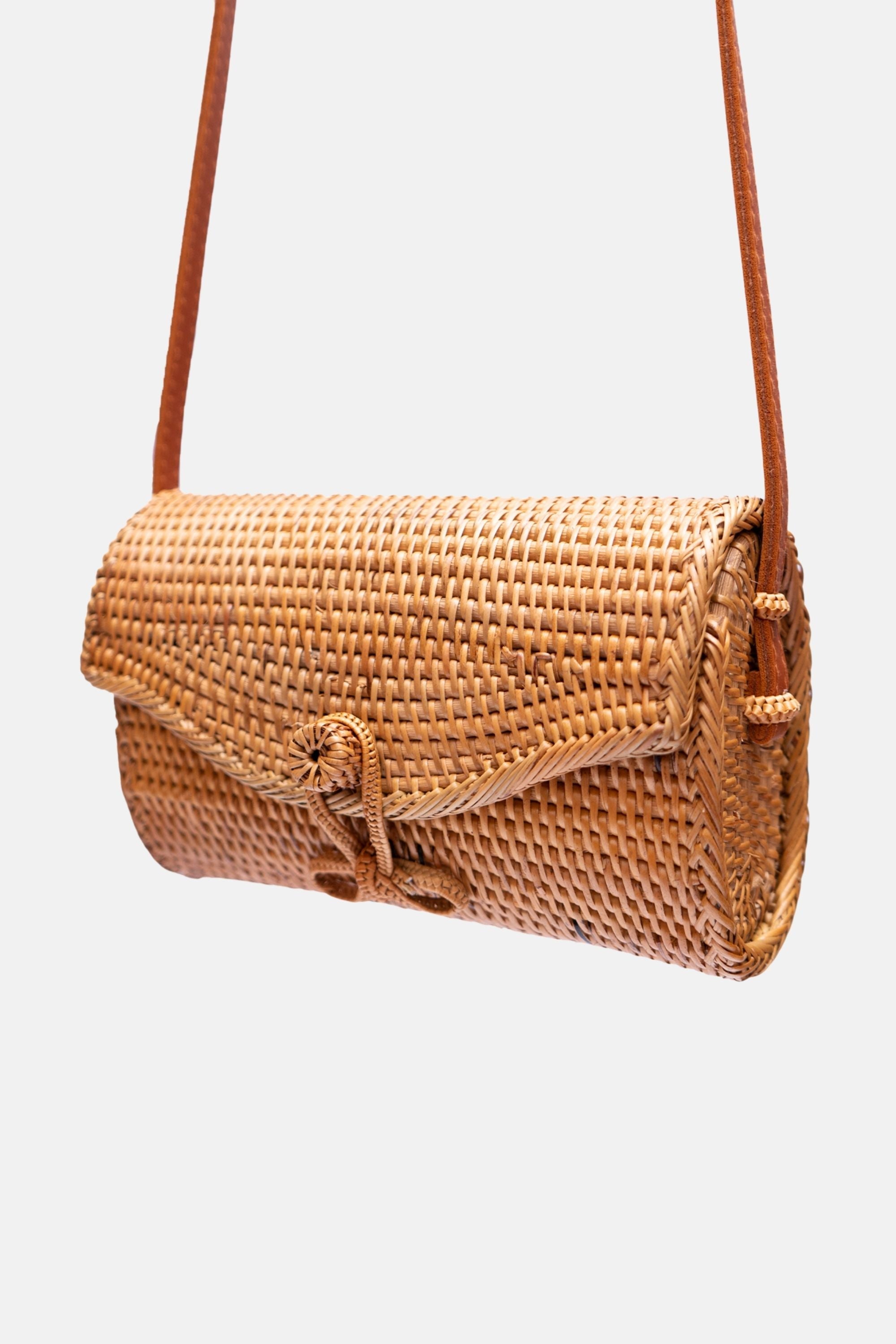 Lana Small Rattan Crossbody - Natural - Jelavu.com