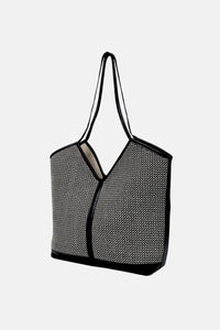 Jelavu - Lilliana Large Raffia Tote - Black Leather Trim - Jelavu.com