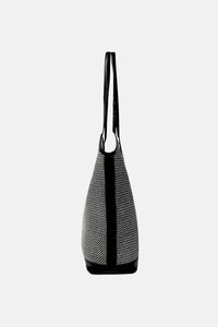 Jelavu - Lilliana Large Raffia Tote - Black Leather Trim - Jelavu.com