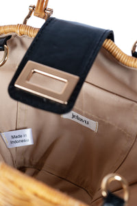 Jelavu Maree Bamboo Black Medium Crossbody - Jelavu.com