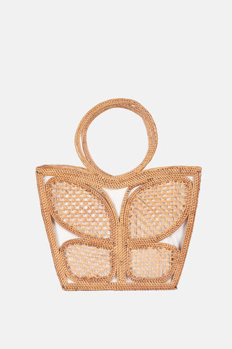 Jelavu Mariposa Natural/Ivory Medium Satchel - Jelavu.com