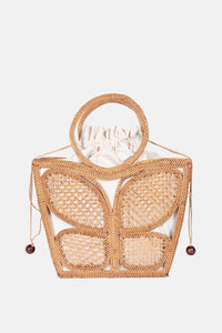 Jelavu Mariposa Natural/Ivory Medium Satchel - Jelavu.com