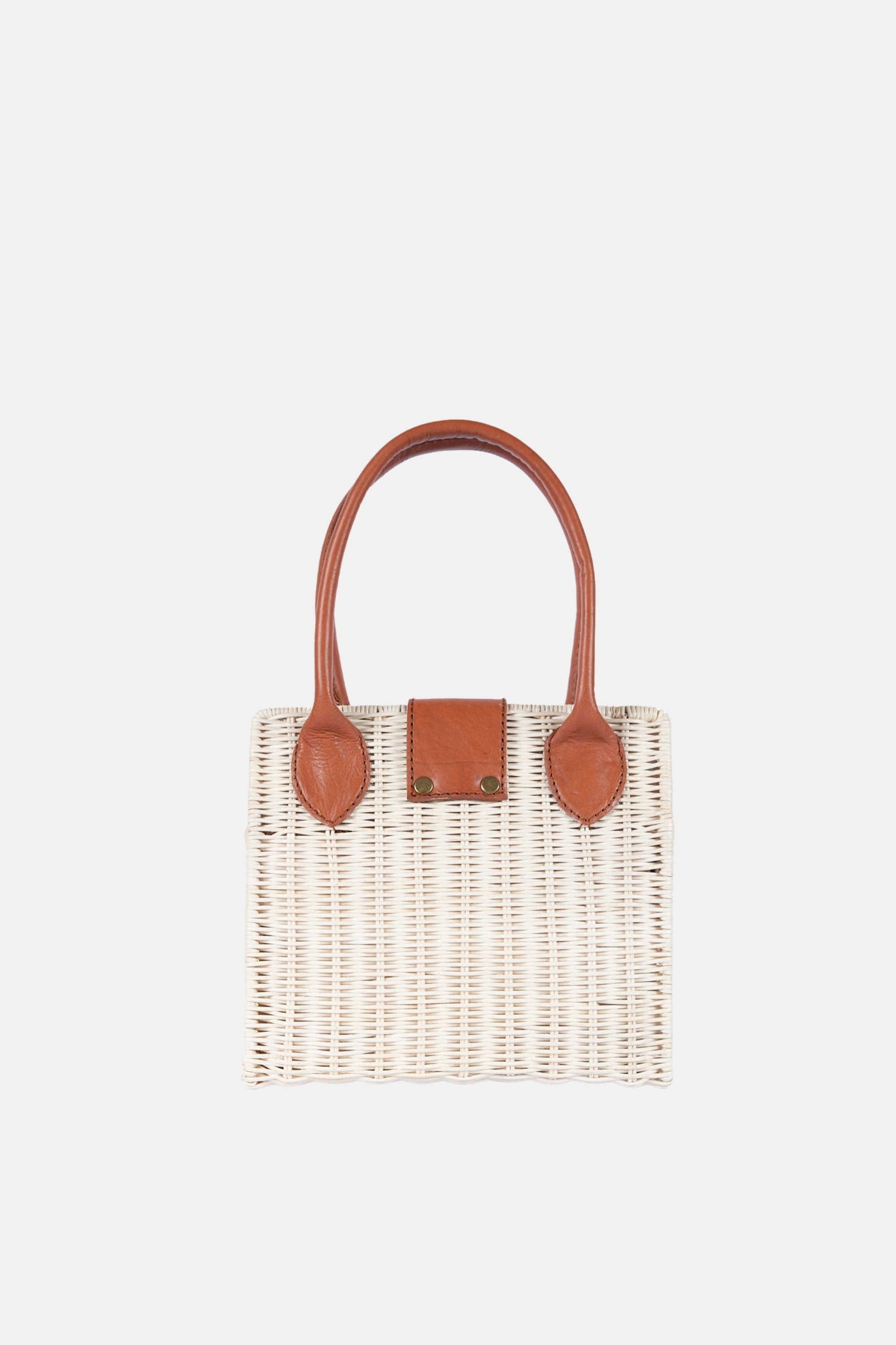 Piper Rattan Medium Crossbody - Tan Leather - Jelavu.com