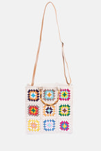 Load image into Gallery viewer, Jelavu - Rainbow Multi Crochet Crossbody With Bamboo Handle