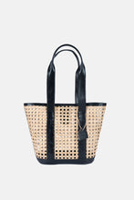 Load image into Gallery viewer, Jelavu - Sandi Rattan Top Handle Satchel - Black Leather - Jelavu.com