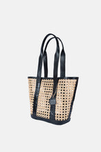 Load image into Gallery viewer, Jelavu - Sandi Rattan Top Handle Satchel - Black Leather - Jelavu.com