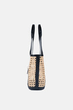 Load image into Gallery viewer, Jelavu - Sandi Rattan Top Handle Satchel - Black Leather - Jelavu.com