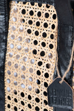 Load image into Gallery viewer, Jelavu - Sandi Rattan Top Handle Satchel - Black Leather - Jelavu.com