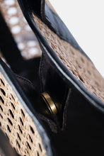 Load image into Gallery viewer, Jelavu - Sandi Rattan Top Handle Satchel - Black Leather - Jelavu.com