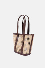 Load image into Gallery viewer, Jelavu - Sandi Rattan Top Handle Satchel - Chocolate Leather - Jelavu.com