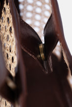 Load image into Gallery viewer, Jelavu - Sandi Rattan Top Handle Satchel - Chocolate Leather - Jelavu.com