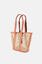Load image into Gallery viewer, Jelavu - Sandi Rattan Top Handle Satchel - Tan Leather