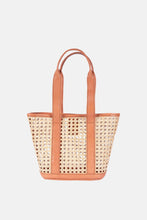 Load image into Gallery viewer, Jelavu - Sandi Rattan Top Handle Satchel - Tan Leather