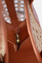 Load image into Gallery viewer, Jelavu - Sandi Rattan Top Handle Satchel - Tan Leather