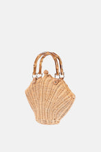 Load image into Gallery viewer, Jelavu - Shelly Bamboo Top Handle Satchel Rattan Crossbody Bag