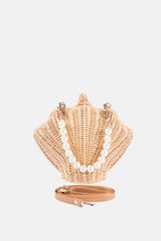 Load image into Gallery viewer, Jelavu - Shelly Pearl Top Handle Satchel Rattan Crossbody Bag