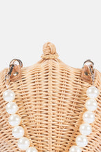 Load image into Gallery viewer, Jelavu - Shelly Pearl Top Handle Satchel Rattan Crossbody Bag