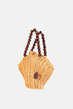 Load image into Gallery viewer, Jelavu - Shelly Woodbead Top Handle Satchel Rattan Crossbody Bag
