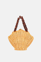 Load image into Gallery viewer, Jelavu - Shelly Woodbead Top Handle Satchel Rattan Crossbody Bag