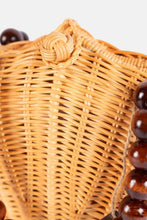 Load image into Gallery viewer, Jelavu - Shelly Woodbead Top Handle Satchel Rattan Crossbody Bag