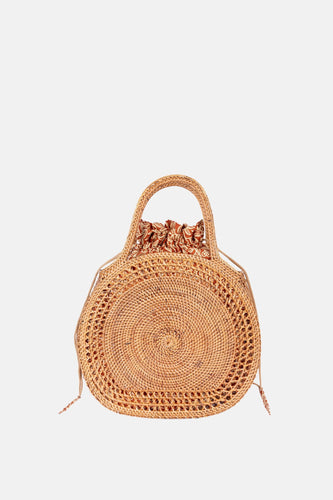 Jelavu – Sydney Rattan Top Handle Bag - Medium Satchel -  Natural