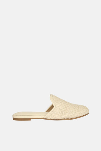 Jelavu - Andrea Raffia Mules - Bone