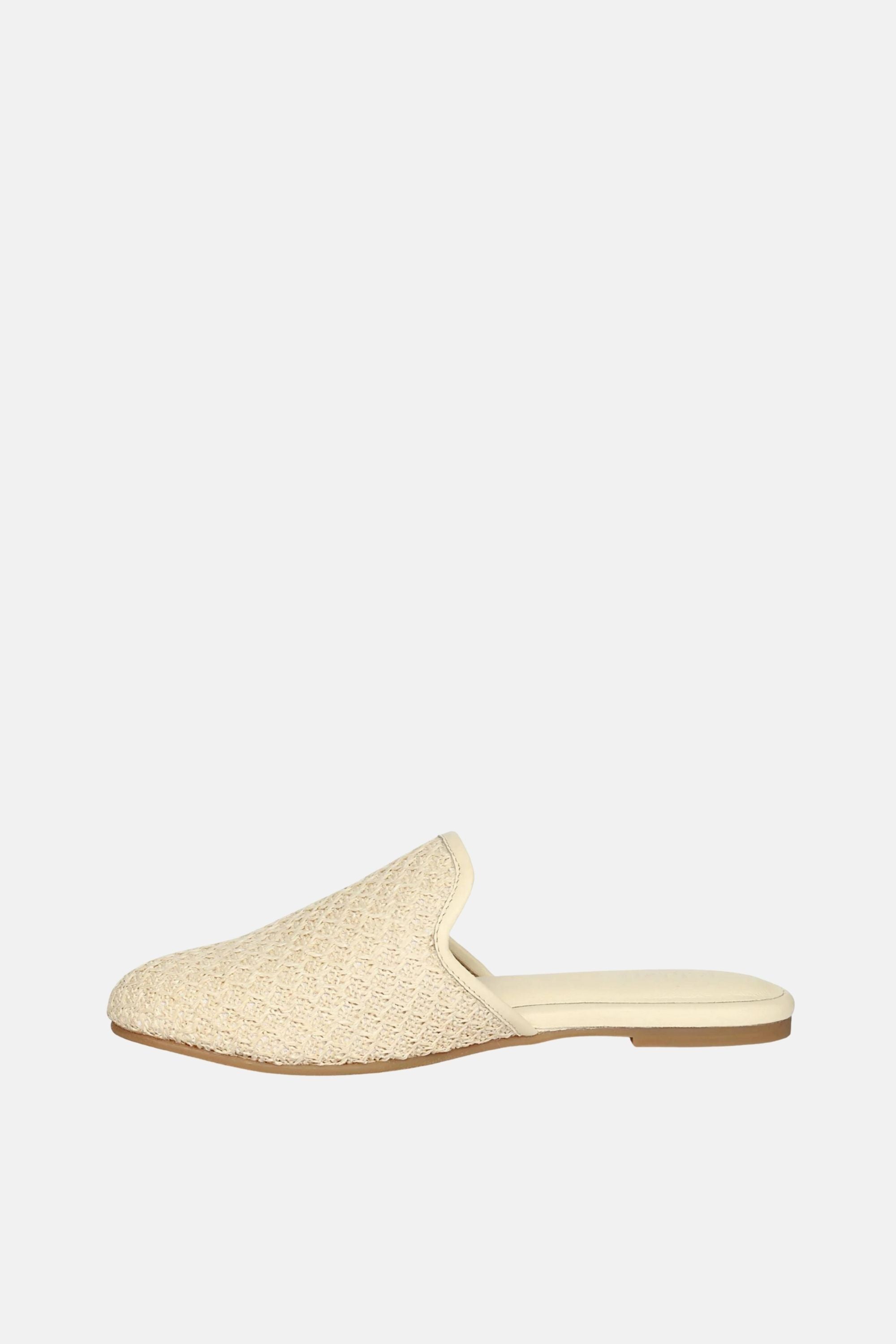 Jelavu - Andrea Raffia Mules - Bone