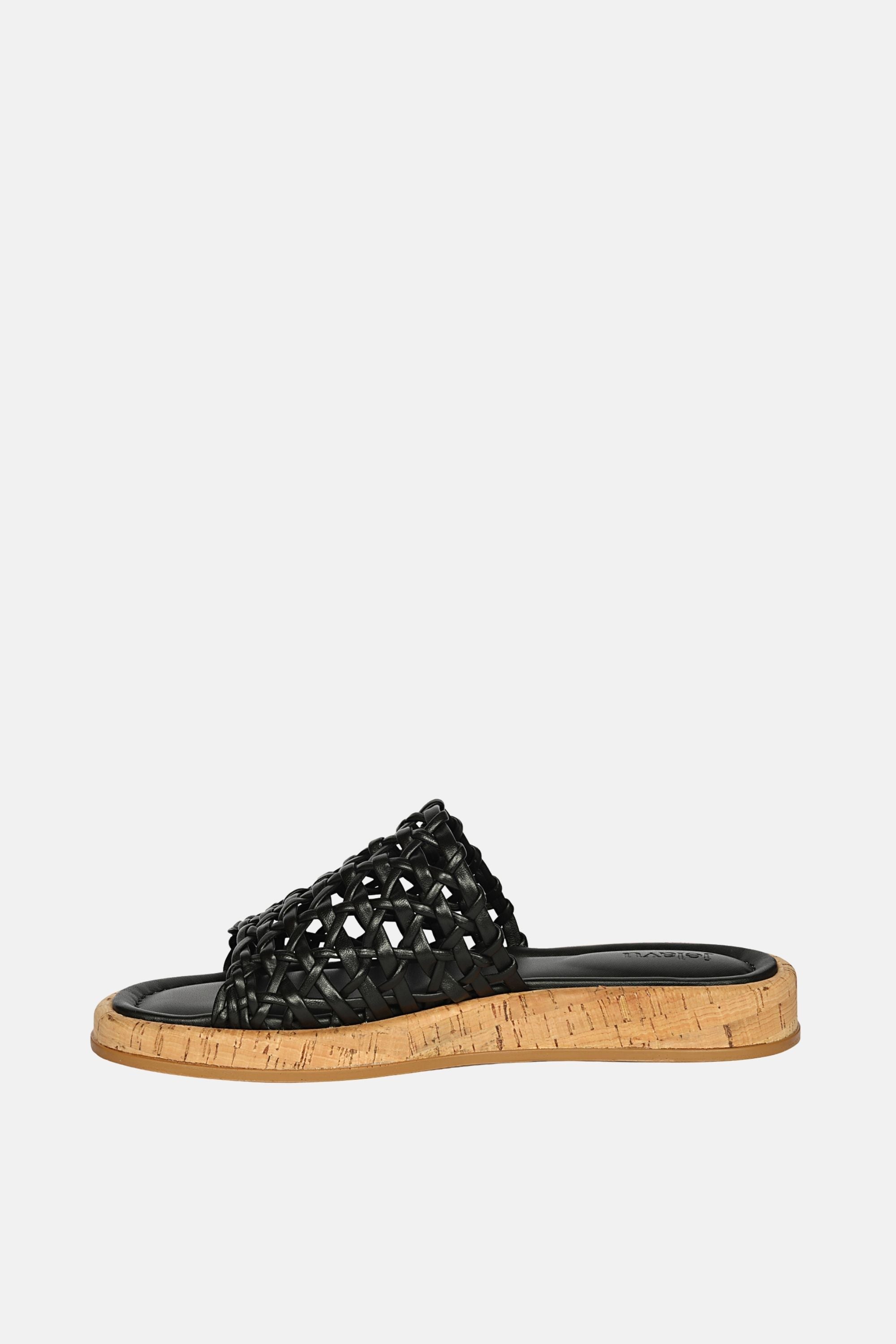 Jelavu -  Cloud Leather Woven Sandals -  Black Leather