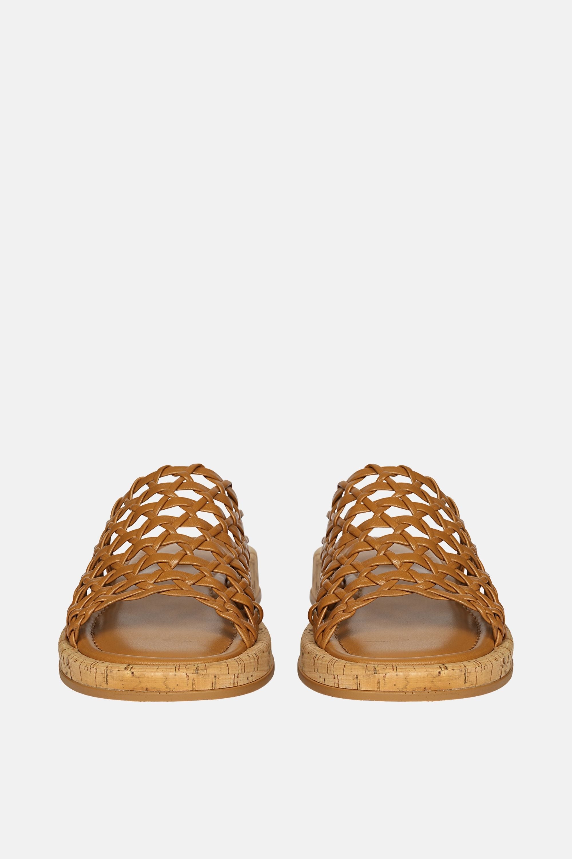 Jelavu -  Cloud Leather Woven Sandals -  Cognac Leather