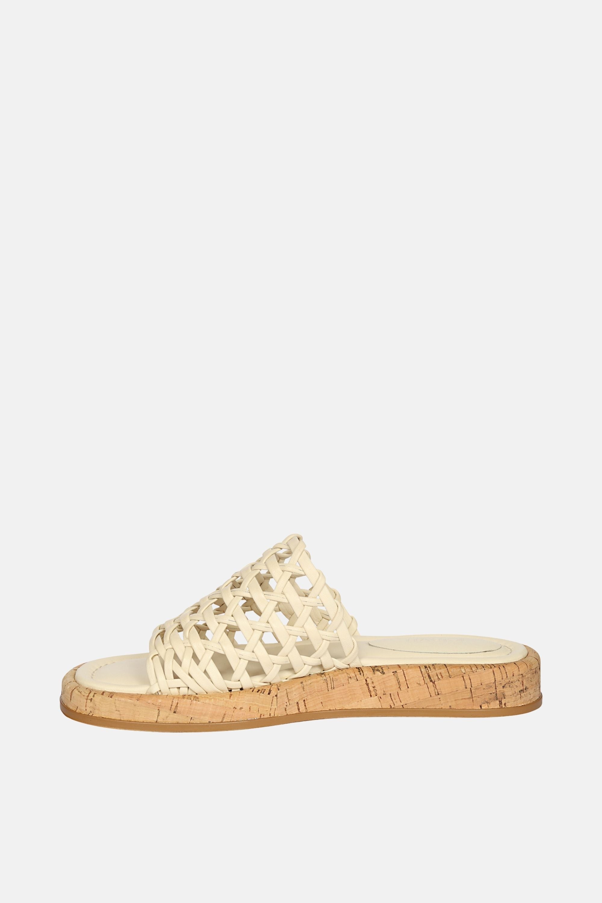 Jelavu -  Cloud Leather Woven Sandals -  Ivory Leather - Jelavu.com