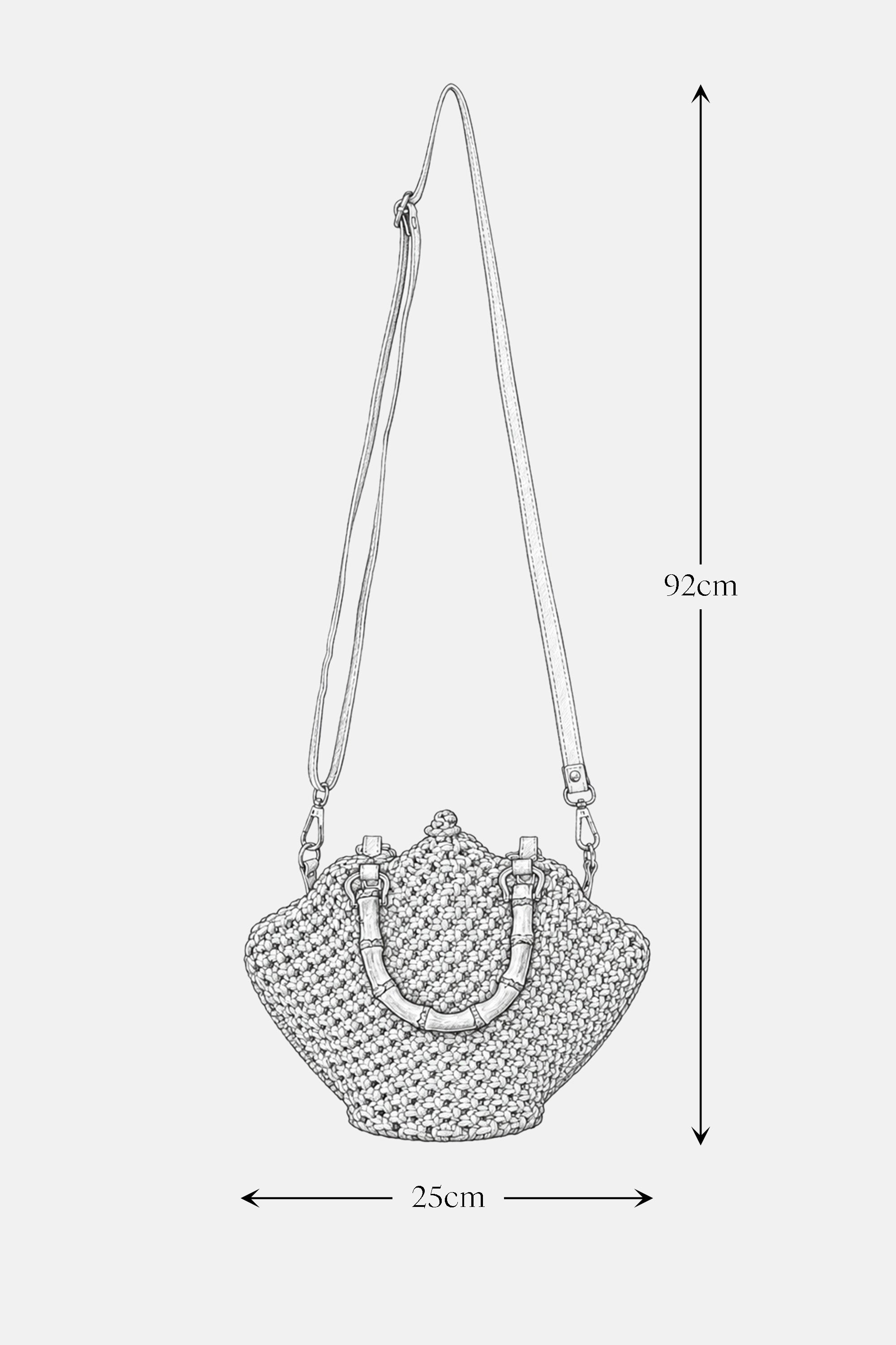 Jelavu - Venus Navy Crochette Shell Bag - Jelavu.com