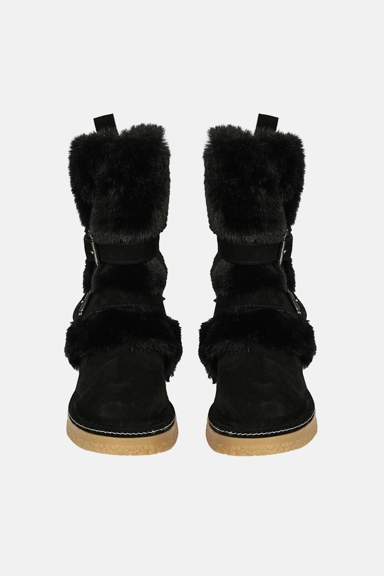 Jelavu -  Parla - Mid shaft Suede & Shearling Cozy Boots - Jelavu.com