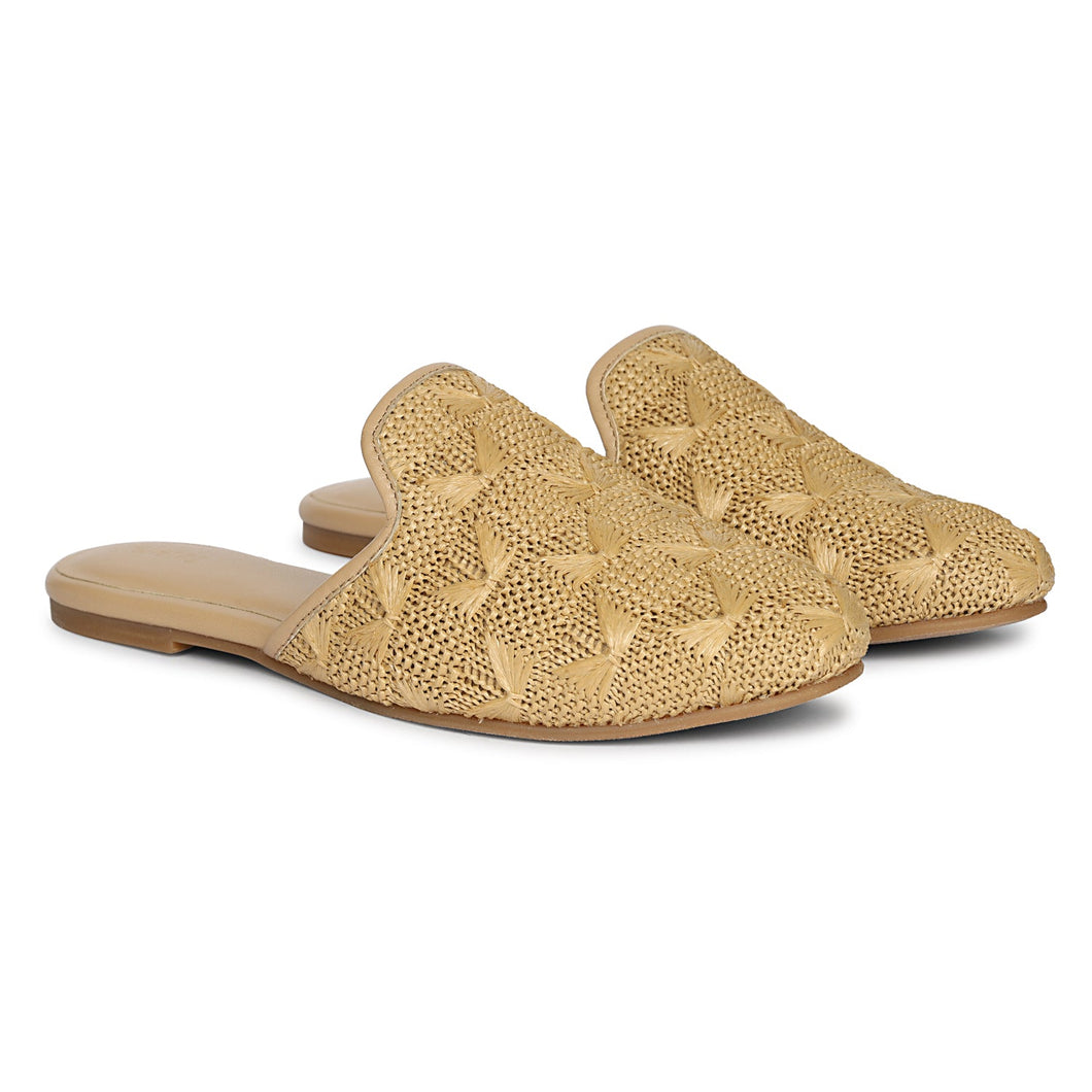 Andrea - Beige Mules - Jelavu.com
