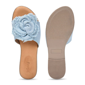 Rosetta - Light Denim Sandals - Jelavu.com