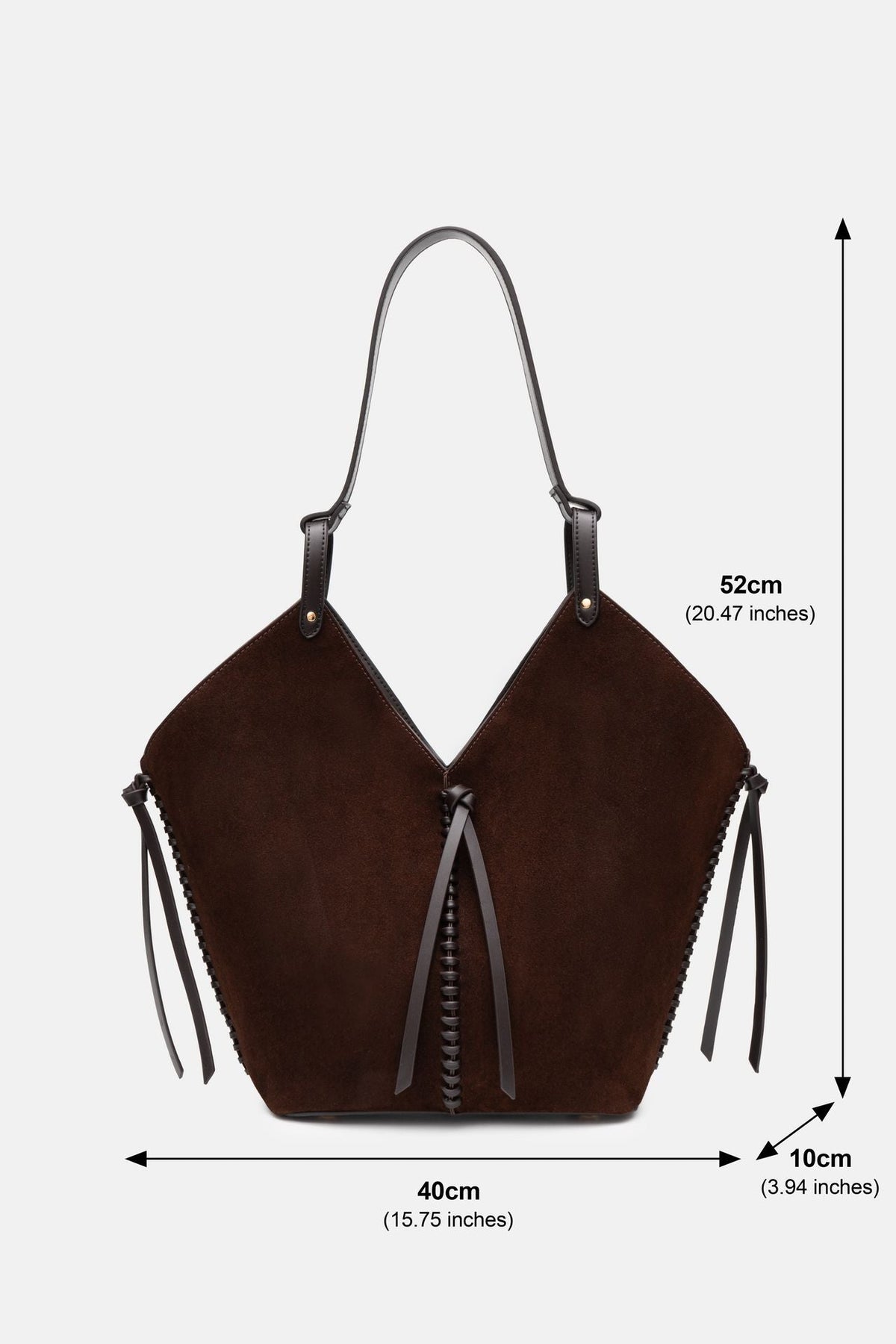 Jelavu - Sedona Suede Chocolate Tote Bag
